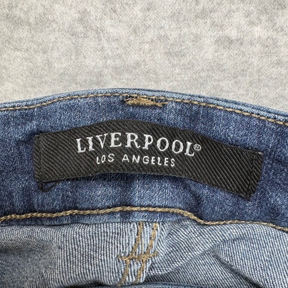 Liverpool Los Angeles The Crop Jeans Womens 0/25 Blue Raw‎ Hem Stretch Denim - Picture 9 of 13